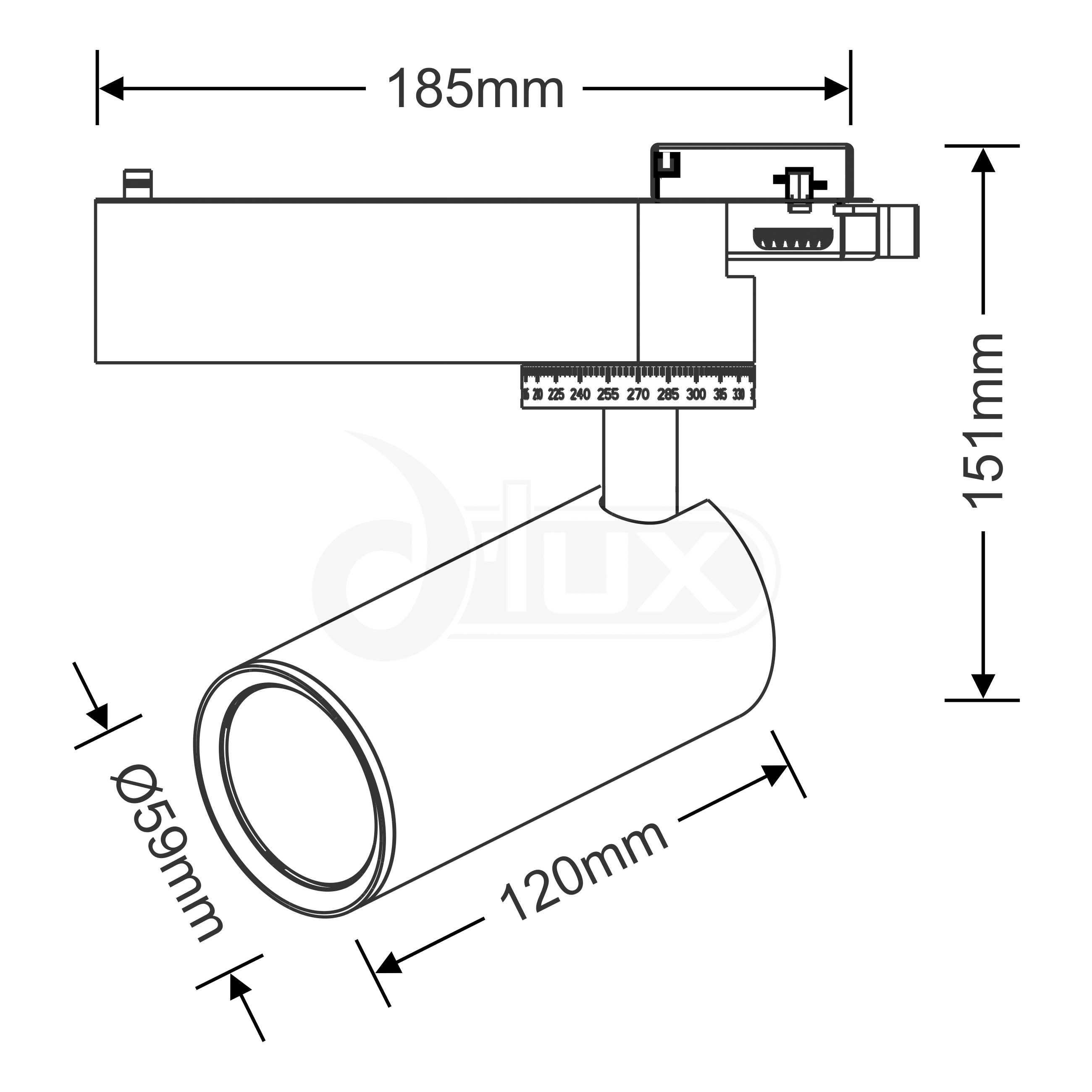 Alba 15 Tracks Luminaires Dlux Track Fitting 11-15W